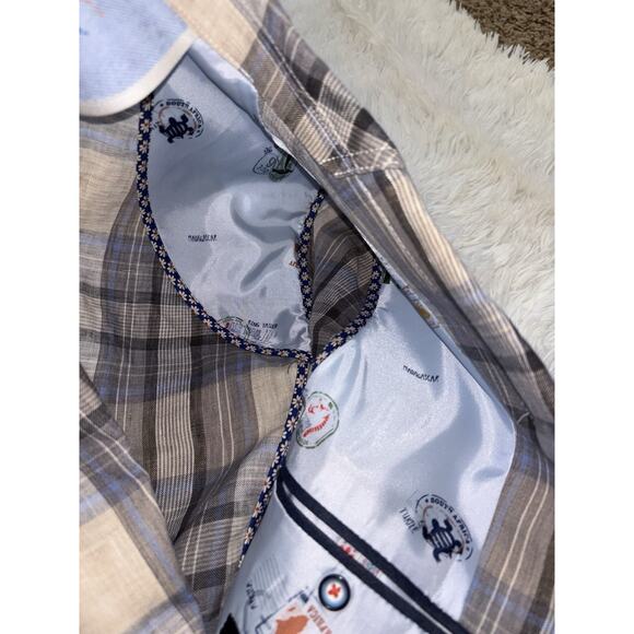 Sieg Madagascar men's sz. S plaid blazer. New w/out tags. Fabulous item - Picture 4 of 8